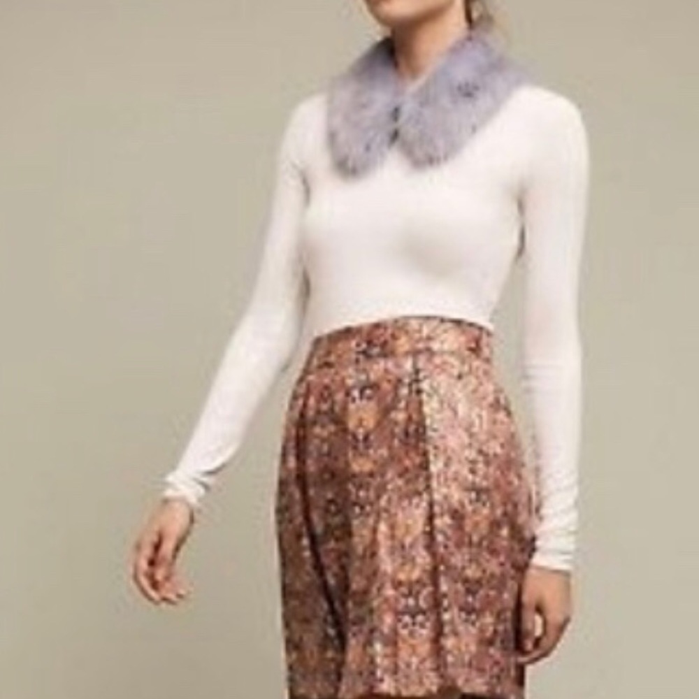 Anthropologie Maeve Metallic Skirt